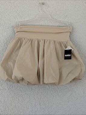 Bubble Mini Skirt in Beige size S